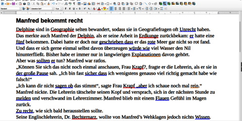 Hintergrundprüfung in LibreOffice
